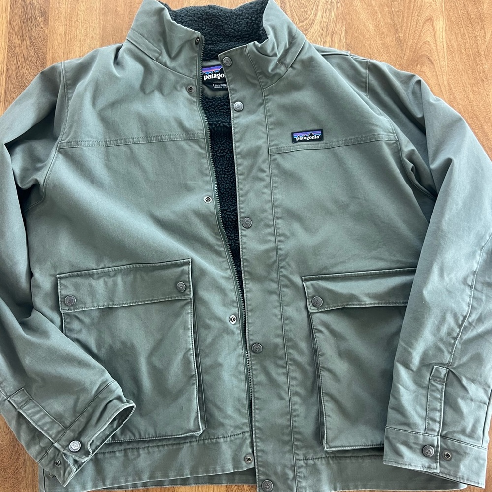 Men’s Maple Grove Canvas Jacket in military green size L